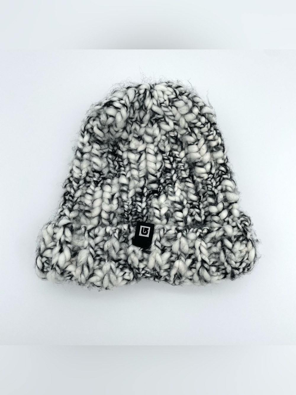 Burton Marled Black & White Knit Beanie